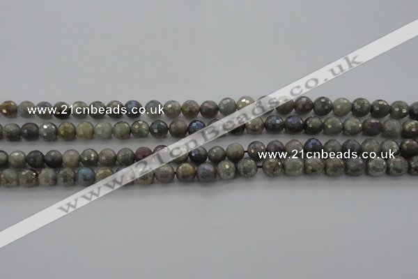 CLB611 15.5 inches 6mm faceted round AB-color labradorite beads