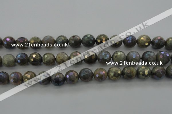 CLB616 15.5 inches 16mm faceted round AB-color labradorite beads