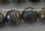 CLB618 15.5 inches 20mm faceted round AB-color labradorite beads