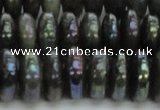 CLB621 15.5 inches 6*14mm rondelle AB-color labradorite beads