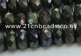 CLB625 15.5 inches 7*12mm faceted rondelle AB-color labradorite beads