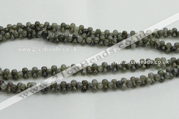 CLB630 15.5 inches 4*9mm bone AB-color labradorite beads