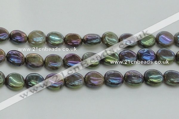 CLB638 15.5 inches 16mm flat round AB-color labradorite beads