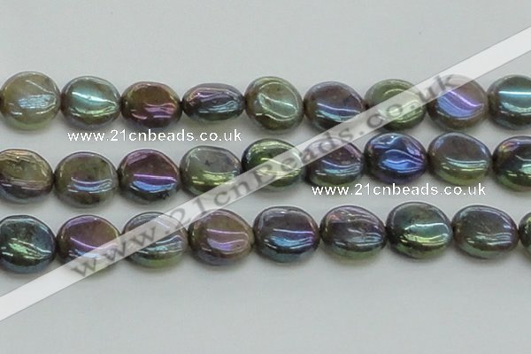 CLB639 15.5 inches 18mm flat round AB-color labradorite beads
