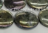 CLB640 15.5 inches 20mm flat round AB-color labradorite beads