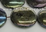 CLB642 15.5 inches 30mm flat round AB-color labradorite beads