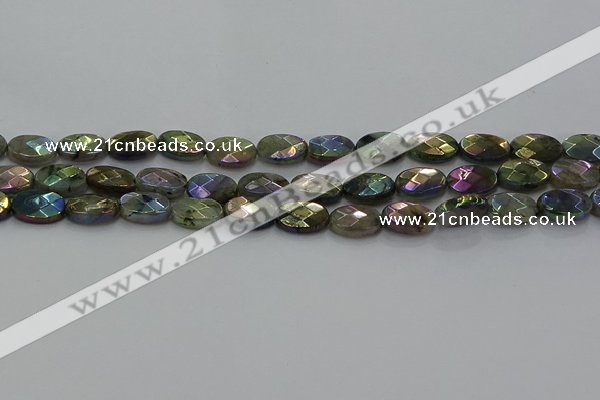 CLB658 15.5 inches 10*14mm faceted oval AB-color labradorite beads