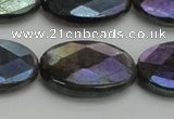 CLB660 15.5 inches 13*18mm faceted oval AB-color labradorite beads