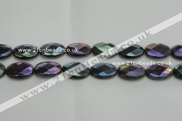 CLB661 15.5 inches 15*20mm faceted oval AB-color labradorite beads