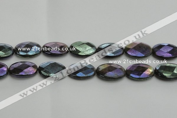 CLB662 15.5 inches 18*25mm faceted oval AB-color labradorite beads