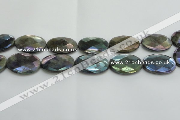 CLB664 15.5 inches 25*35mm faceted oval AB-color labradorite beads