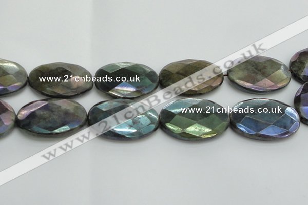 CLB665 15.5 inches 30*40mm faceted oval AB-color labradorite beads