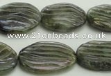 CLB668 15.5 inches 18*25mm carved oval AB-color labradorite beads