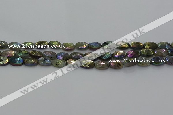 CLB674 15.5 inches 8*12mm faceted oval AB-color labradorite beads