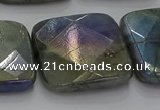 CLB692 15.5 inches 30mm faceted square AB-color labradorite beads