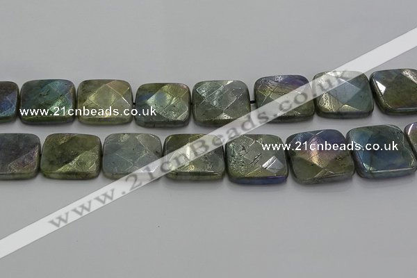 CLB692 15.5 inches 30mm faceted square AB-color labradorite beads