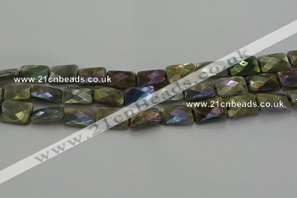 CLB698 15.5 inches 13*18mm faceted rectangle AB-color labradorite beads