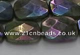 CLB699 15.5 inches 15*20mm faceted rectangle AB-color labradorite beads