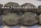 CLB703 15.5 inches 13*18mm - 16*22mm faceted nuggets labradorite beads