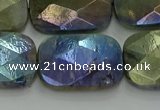 CLB707 15.5 inches 18*25mm faceted rectangle AB-color labradorite beads