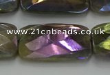 CLB708 15.5 inches 20*30mm faceted rectangle AB-color labradorite beads