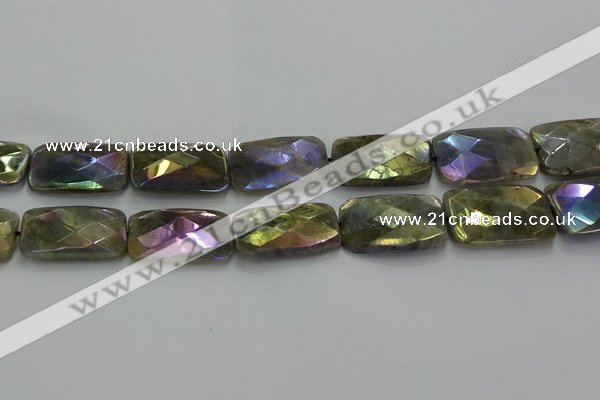 CLB708 15.5 inches 20*30mm faceted rectangle AB-color labradorite beads