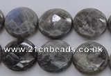 CLB744 15.5 inches 16mm faceted coin labradorite gemstone beads