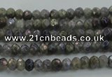 CLB755 15.5 inches 2.5*4mm faceted rondelle AB-color labradorite beads