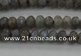 CLB756 15.5 inches 4*6mm faceted rondelle AB-color labradorite beads