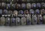 CLB757 15.5 inches 5*8mm faceted rondelle AB-color labradorite beads