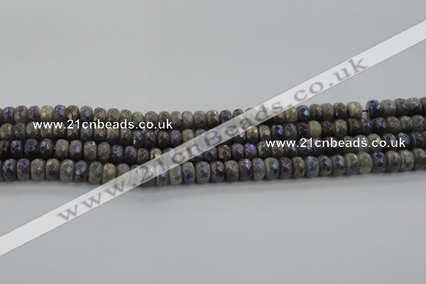 CLB757 15.5 inches 5*8mm faceted rondelle AB-color labradorite beads