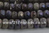 CLB758 15.5 inches 6*10mm faceted rondelle AB-color labradorite beads