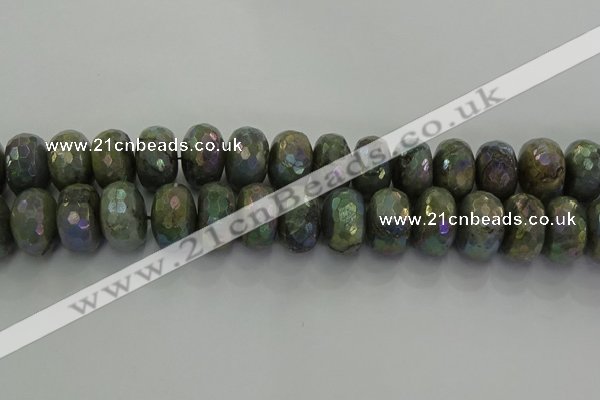 CLB763 15.5 inches 12*20mm faceted rondelle AB-color labradorite beads