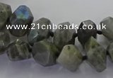 CLB765 15.5 inches 8*12mm - 12*16mm faceted nuggets labradorite beads