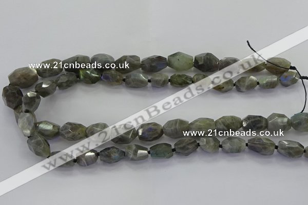 CLB766 15.5 inches 10*14mm - 12*16mm faceted nuggets labradorite beads