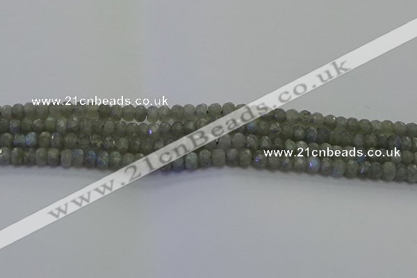 CLB771 15.5 inches 2.5*4mm faceted rondelle labradorite beads