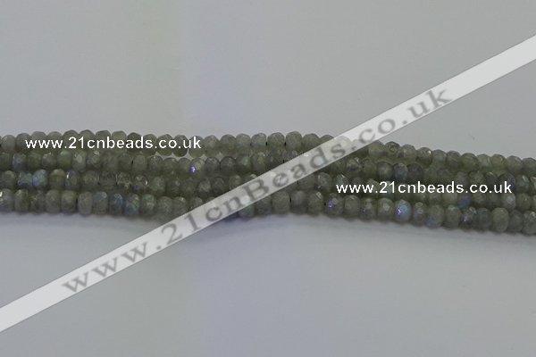 CLB772 15.5 inches 4*6mm faceted rondelle labradorite beads