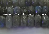 CLB774 15.5 inches 6*10mm faceted rondelle labradorite beads