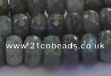 CLB775 15.5 inches 7*12mm faceted rondelle labradorite beads