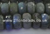 CLB776 15.5 inches 8*14mm faceted rondelle labradorite beads