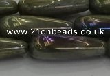 CLB782 15.5 inches 10*40mm teardrop AB-color labradorite beads