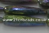 CLB786 15.5 inches 10*40mm faceted teardrop AB-color labradorite beads