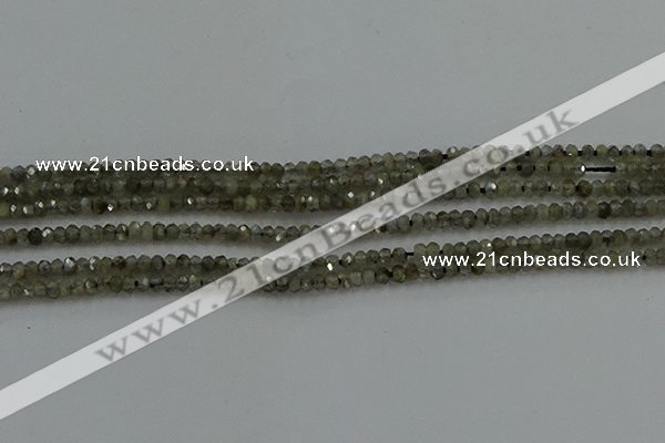 CLB794 15.5 inches 1.5*2.5mm faceted rondelle labradorite beads