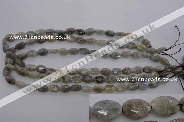 CLB86 15.5 inches 8*12mm faceted oval labradorite beads wholesale