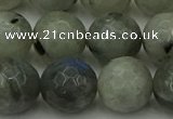 CLB865 15.5 inches 14mm faceted round AB grade labradorite beads