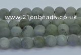 CLB871 15.5 inches 4mm round matte labradorite gemstone beads