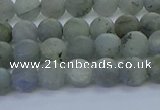 CLB872 15.5 inches 6mm round matte labradorite gemstone beads