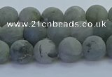 CLB873 15.5 inches 8mm round matte labradorite gemstone beads