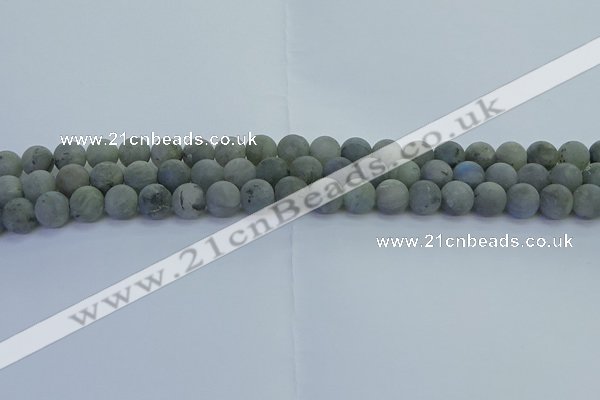 CLB873 15.5 inches 8mm round matte labradorite gemstone beads