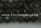 CLB901 15.5 inches 6mm faceted round labradorite gemstone beads